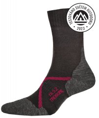 Ponožky P.A.C. TR 3.2 Trekking Merino Light Women Anthracite - Berry