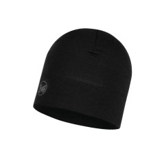 Čiapka BUFF MW Merino Wool Hat - Solid Black