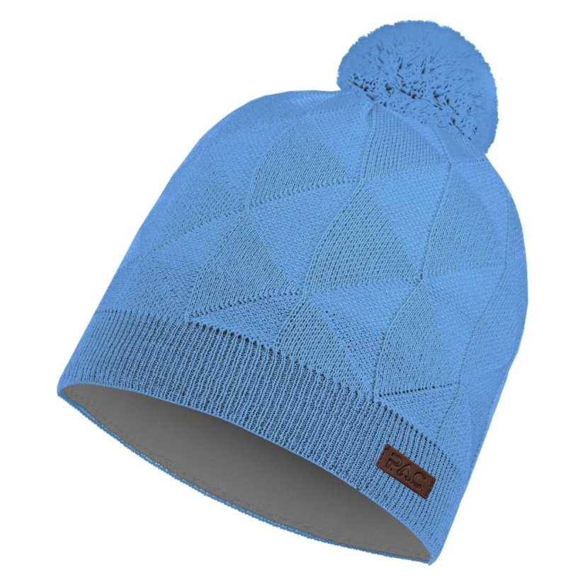 Čiapka P.A.C. Nature Iriwi 100% Recycled Merino Pom Beanie - Blue