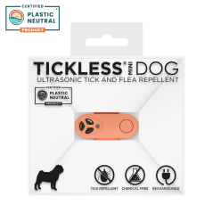 Dobíjateľný ultrazvukový odpudzovač kliešťov pre psov a mačky Tickless Mini Dog Hot Peach