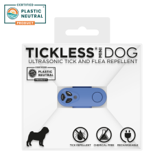 Dobíjateľný ultrazvukový odpudzovač kliešťov pre psov a mačky Tickless Mini Dog Greek Blue
