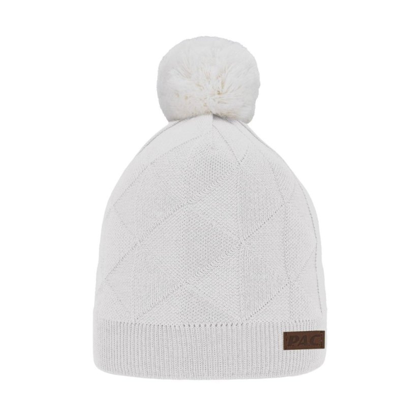 Čiapka P.A.C. Nature Iriwi 100% Recycled Merino Pom Beanie - White