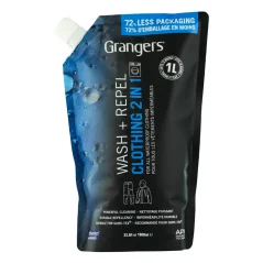 Prací prostriedok a impregnácia v jednom Grangers Wash + Repel Clothing 2in1 1l Eco Pouch