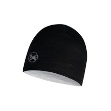 Detská čiapka BUFF LW Merino Wool Reversible Hat - Black - Grey
