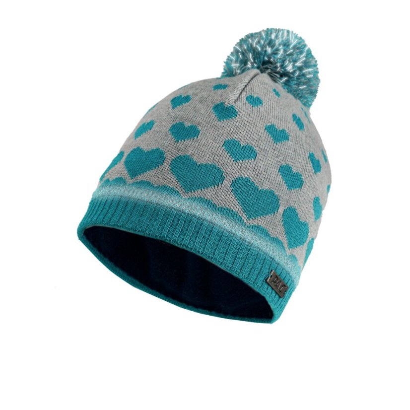 Detská čiapka P.A.C. Muzi Reflective Pom Beanie - Turquoise