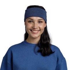 Čelenka BUFF Merino Wide Headband - Solid Night Blue