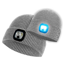 Detská čiapka P.A.C. Kids Lumi Reflective LED Beanie - Grey Melange