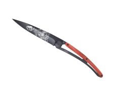 Vreckový nôž - Deejo 1GB157 Tattoo Black 37g, red beech, Grizzly