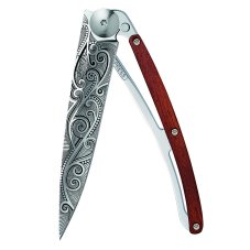 Vreckový nôž - Deejo 1AB104 Tattoo Mirror 37g, coralwood, Pacific