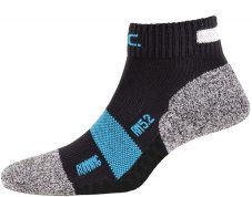 Ponožky P.A.C. RN 5.2 Running Reflective Pro Short Women Black-Cyan