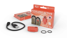 Dobíjateľný ultrazvukový odpudzovač kliešťov Tickless Active Coral