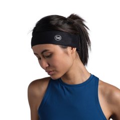 Čelenka BUFF Coolnet UV+ Slim Headband - Solid Black