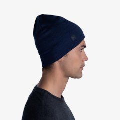 Čiapka BUFF MW Merino Wool Hat - Night Blue Melange