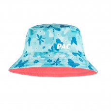 Detský klobúk P.A.C. Kids Ledras Bucket Hat - Coral/Blue
