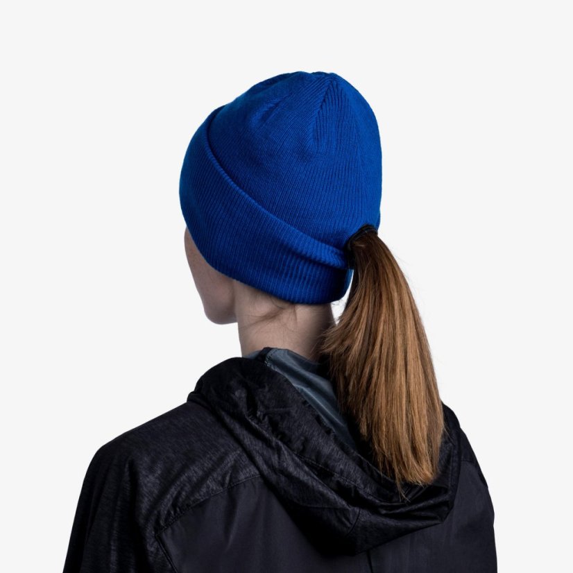 Čiapka BUFF Crossknit Hat - Solid Azure Blue