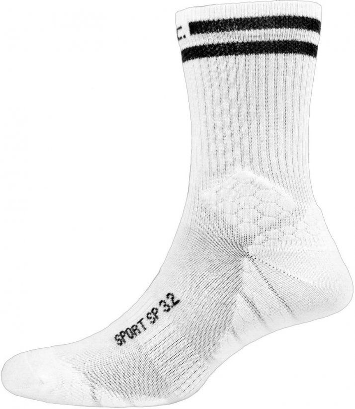 Ponožky P.A.C. SP 3.2 Sport Recycled Stripes Sock 2x Pack Men White-Black Stripes