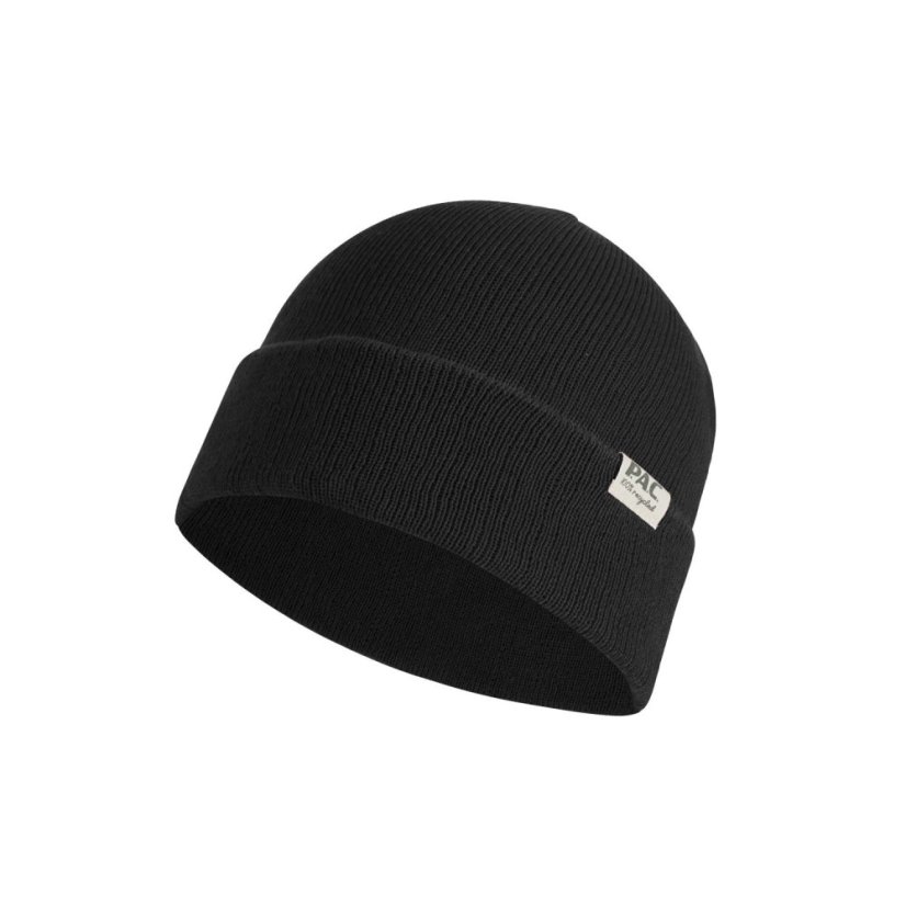 Čiapka P.A.C. Nature Bippa 100% Recycled Merino Beanie - Black