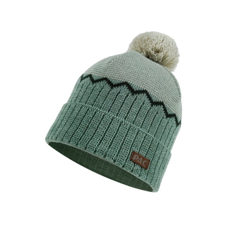 Čiapka P.A.C. Nature Akela Merino Pom Beanie - Green