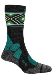 Ponožky P.A.C. TR 4.1 Trekking Merino Compression Pro Men Anthracite-Petrol
