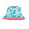 Detský klobúk P.A.C. Kids Ledras Bucket Hat - Coral/Blue