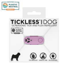 Dobíjateľný ultrazvukový odpudzovač kliešťov pre psov a mačky Tickless Mini Dog Organ Purple