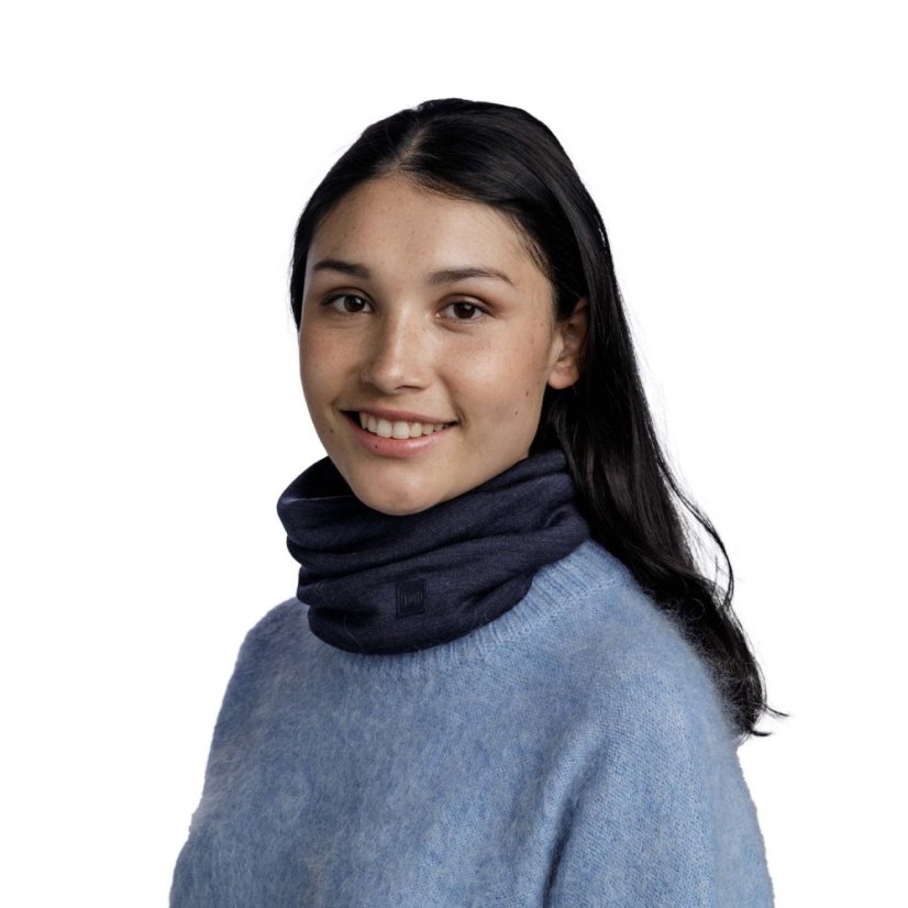 Nákrčník BUFF HW Merino Wool Neckwarmer - Neck Warmer Solid Indigo