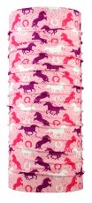 Detská multifunkčná šatka P.A.C. Kids UV Protector+ - Horses Pink