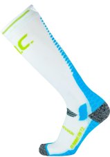 Ponožky P.A.C. RN 7.2 Running Reflective Pro Compression Women Wadenumfang Women White-Cyan