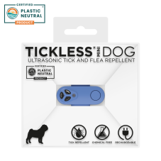 Dobíjateľný ultrazvukový odpudzovač kliešťov pre psov a mačky Tickless Mini Dog Greek Blue