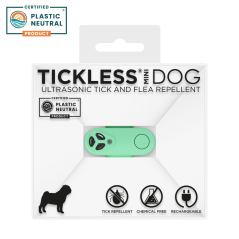 Dobíjateľný ultrazvukový odpudzovač kliešťov pre psov a mačky Tickless Mini Dog Methagreen