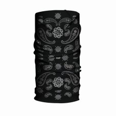 Multifunkčná šatka H.A.D. Merino - India Paisley Black