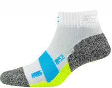 Ponožky P.A.C. RN 5.2 Running Reflective Pro Short Women White-Cyan