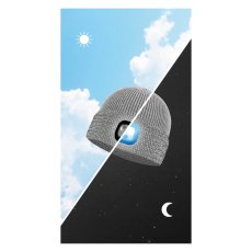 Detská čiapka P.A.C. Kids Lumi Reflective LED Beanie - Grey Melange