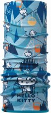 Detská multifunkčná šatka BUFF Polar Hello Kitty [starší model] - Ski Day Turquoise / Blue Capri